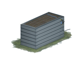 Záhon zahradní se závlahou KAROTEN výška 90 cm 80×80 cm