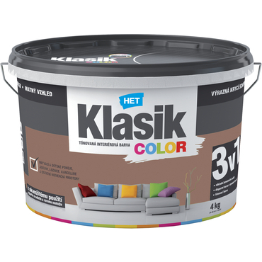Malba interiérová HET Klasik Color hnědý čokoládový 4 kg