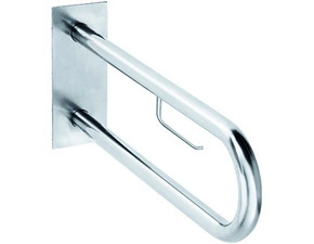 Madlo podpěrné ve tvaru U Bemeta Help s držákem TP 600 mm s krytkou nerez matný