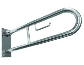 Úchyt sklopný ve tvaru U Bemeta Help s držákem TP 600 mm s krytkou nerez lesklý