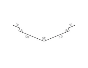 Úžlabí RS625Z-135-30 SP 25 2N156 černá 0,5 mm 2 bm