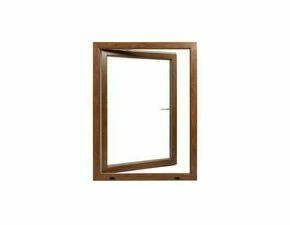 Okno plastové BRAVO OS1 golden oak/white pravé 900×1 200 mm