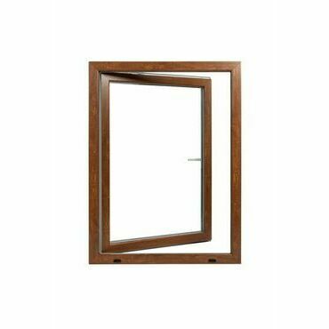 Okno plastové BRAVO OS1 golden oak/white pravé 900×1 200 mm