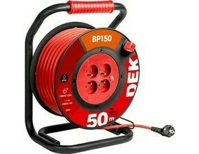 Kabel prodlužovací PVC na bubnu DEK BP150 50 m 1,5 mm2 IP 20