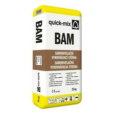 Hmota samonivelační cementová Sakret/Quick-mix BAM 25 kg
