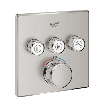 Baterie podomítková termostatická Grohe Grohtherm SmartControl 3-cestná SuperSteel 29126DC0