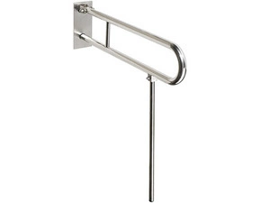 Úchyt sklopný ve tvaru U Bemeta Help s opěrnou nohou 600 mm s krytkou nerez lesklý