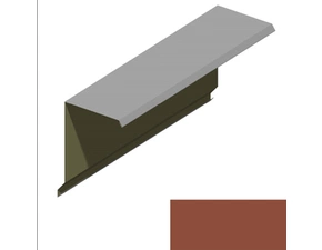 Ukončení pultové střechy RS360A-75 SP 25 s okapnicí RAL 8004 cihlová