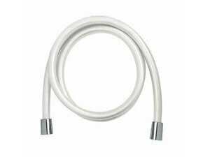Hadice sprchová Mereo CB111W 150 cm plast, bílá lesklá/chrom