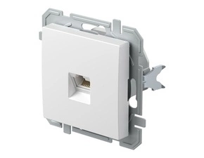 Zásuvka datová TEM Logiq CAT6S 1× RJ45 bílá