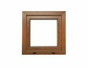 Okno plastové BRAVO OS1 golden oak/white pravé 500×500 mm