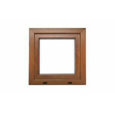 Okno plastové BRAVO OS1 golden oak/white pravé 500×500 mm