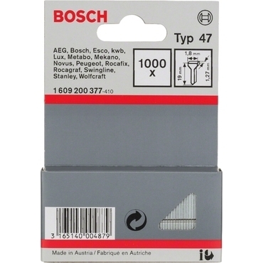 Spony Bosch typ 47 1,8×1,27×19 mm 1 000 ks