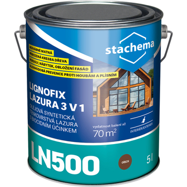 Lazura Lignofix 3 v 1 LN500 dub 5 l