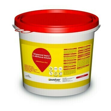Hmota lepicí a stěrková webertherm flex červená 25 kg