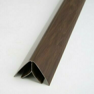 Profil vnitřní rohový plastový tmavé dřevo 3000 mm