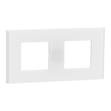 Rámeček Schneider Electric Unica Nová Deco Materials dvojnásobná translucent white