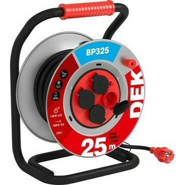 Kabel prodlužovací gumový na bubnu DEK BP325 25 m 1,5 mm2 IP 44