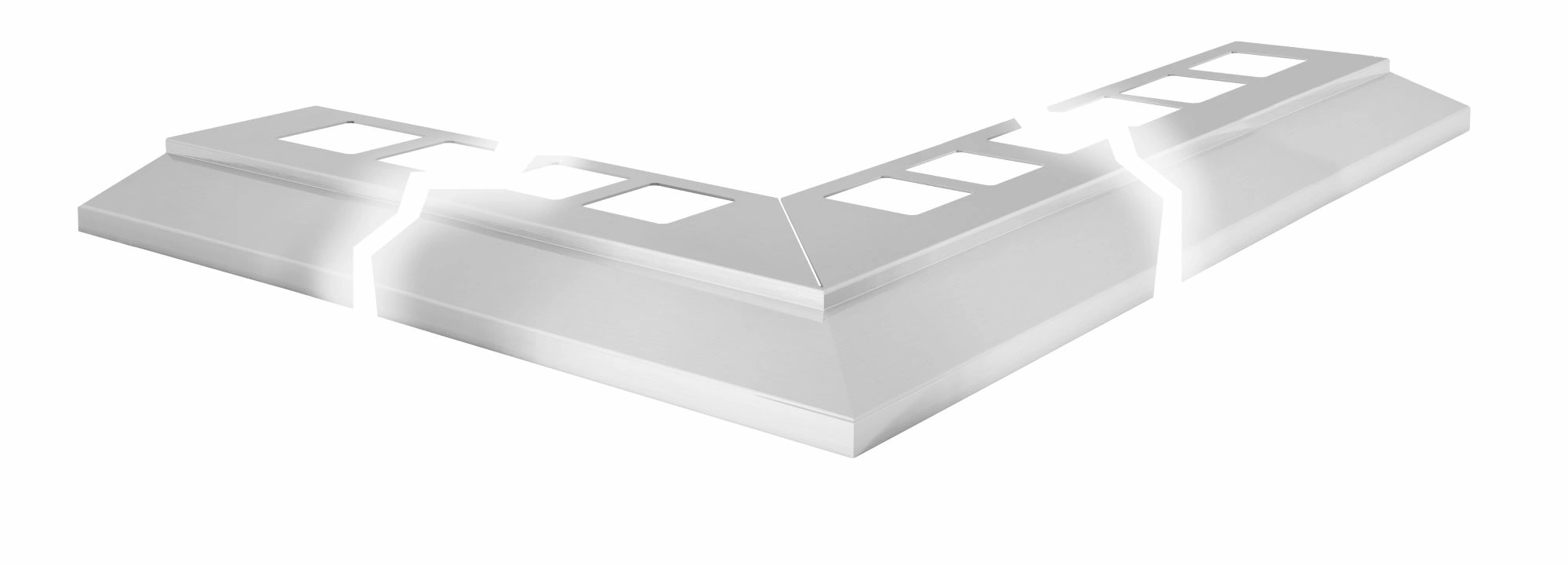 RETEK Profil balkónový rohový Retek nerez 1×1 m