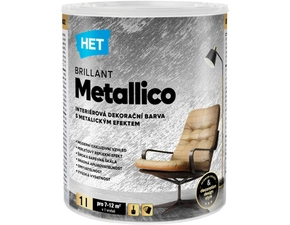 Malba interiérová HET Brillant Metallico silky gray 1 l