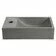 Umývátko betonové Sapho Crest L 400×220 mm včetně výpusti, černý granit, baterie vlevo AR403