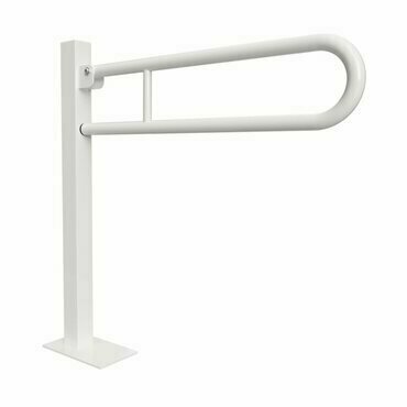 Madlo sklopné ve tvaru U Bemeta Help 850 mm ukotvené do země bílé