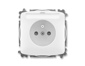 Zásuvka 230 V jednonásobná ABB Tango s popisovým polem bílá