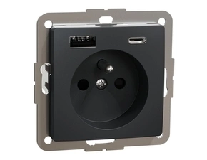 Zásuvka 230 V s USB jednonásobná Schneider Electric Sedna Design antracit