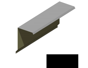 Ukončení pultové střechy RS360A-75 SP 25 s okapnicí RAL 9005 černá