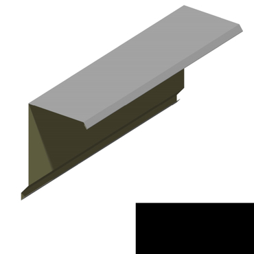 Ukončení pultové střechy RS360A-75 SP 25 s okapnicí RAL 9005 černá