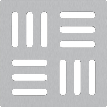 Mřížka designová Alca MPV011 102×102 mm nerez mat