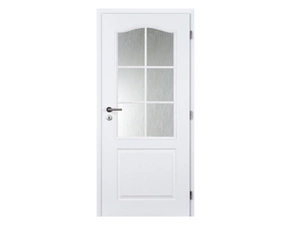 Dveře částečně prosklené profilované Doornite Socrates bílé pravé 700 mm
