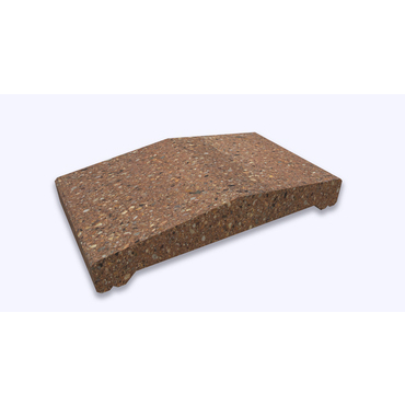 Stříška plotová štípaná CS Blok 30 hnědá 230×400×77 mm