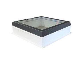 Světlík plochý fixní DEKLIGHT BOX ACG/G/RAL 7016 FIX dvojsklo manžeta 15 cm 100×100 cm