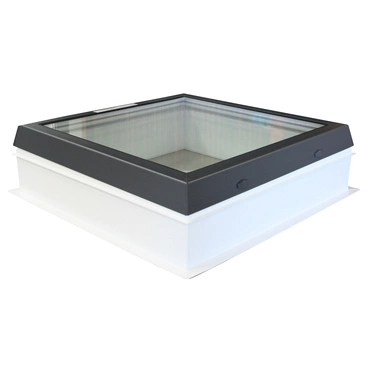 Světlík plochý fixní DEKLIGHT BOX ACG/G/RAL 7016 FIX dvojsklo manžeta 15 cm 90×150 cm