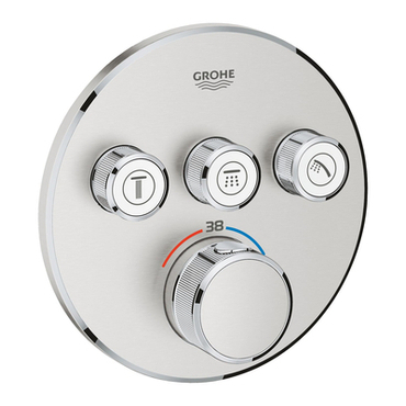 Baterie podomítková termostatická Grohe Grohtherm SmartControl 3-cestná SuperSteel 29121DC0