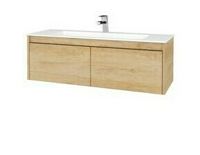 Skříňka umyvadlová Dřevojas BONO SZZ2 120 Nebraska/Nebraska vč. umyvadla Pura