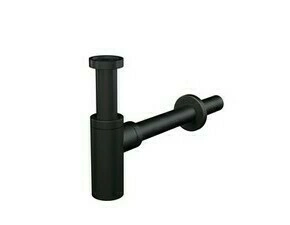Sifon umyvadlový celokovový Alca A400BLACK DN 32 s převlečnou maticí 5/4" černá-mat