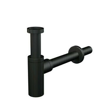 Sifon umyvadlový celokovový Alca A400BLACK DN 32 s převlečnou maticí 5/4" černá-mat