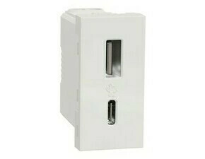 Zásuvka nabíjecí USB Schneider Electric Unica Nová 1× USB A, 1× USB C bílá