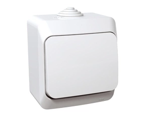 Tlačítko řazení 1/0 Schneider Cedar Plus bílá