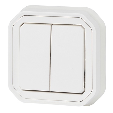 Přepínač střídavý dvojitý řazení 6+6 Legrand Plexo bílá