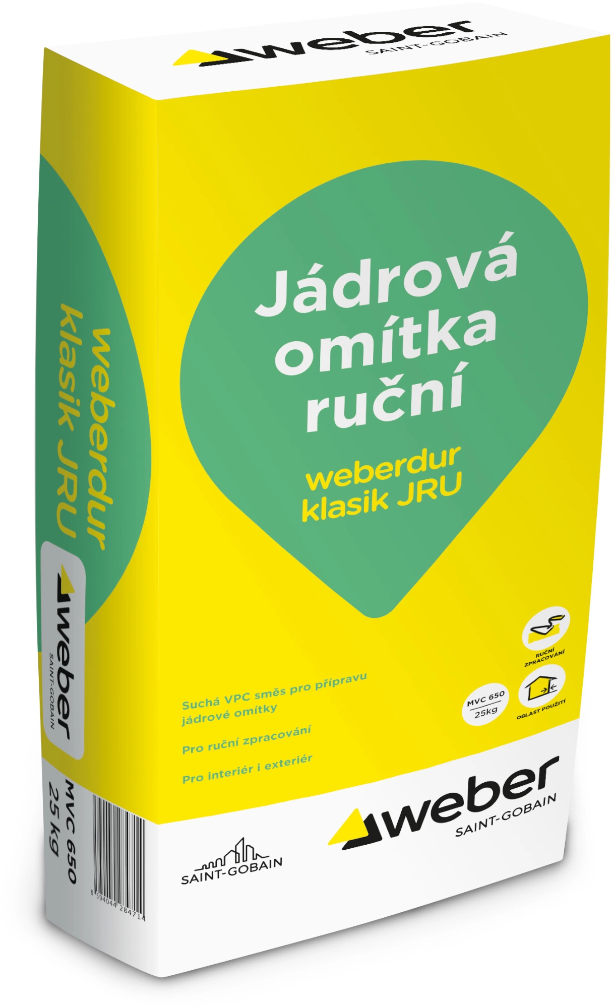 WEBER Omítka jádrová weberdur klasik JRU 25 kg