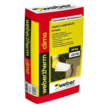 Hmota lepicí a stěrková webertherm clima 25 kg