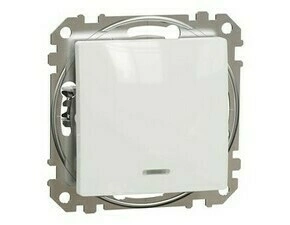 Přepínač střídavý řazení 6So Schneider Sedna Design bílá