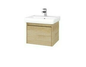 Skříňka umyvadlová Dřevojas BONO SZZ 55 Nebraska/Nebraska vč. umyvadla Q