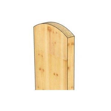 Plotovka dřevěná oblouk 18×89×1300 mm