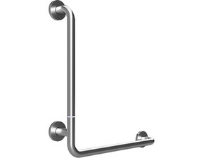 Držadlo nástěnné opěrné Bemeta Help 680 mm levé s krytkou, skládané nerez matný