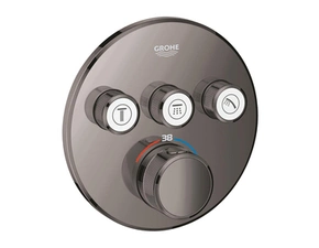 Baterie podomítková termostatická Grohe Grohtherm SmartControl 3-cestná Hard Graphite 29121A00