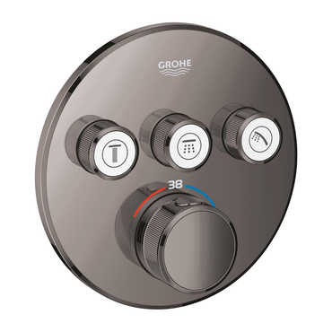 Baterie podomítková termostatická Grohe Grohtherm SmartControl 3-cestná Hard Graphite 29121A00